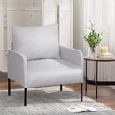 Artiss Armchair Accent Chair Pillow Fabric Grey-1