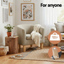 Artiss Armchair Tub Chair Beige Abby-4