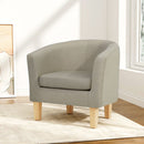 Artiss Armchair Tub Chair Beige Abby-8