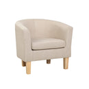 Artiss Armchair Tub Chair Beige Abby-1