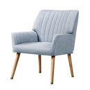 Artiss Armchair Fabric Blue Grey Sebastini-1