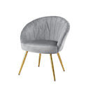 Artiss Armchair Velvet Grey Eloise-2