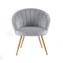 Artiss Armchair Velvet Grey Eloise-4