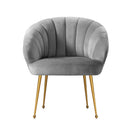 Artiss Armchair Velvet Grey Eloise-3