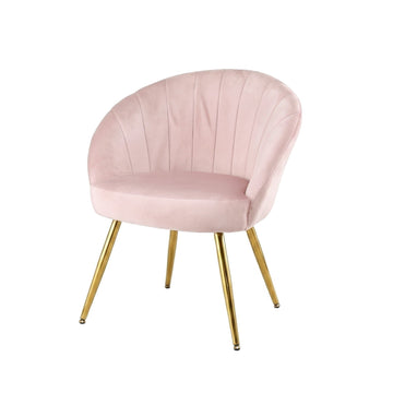 Artiss Armchair Velvet Pink Eloise - 0