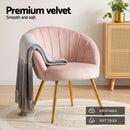 Artiss Armchair Velvet Pink Eloise-6