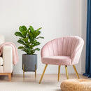 Artiss Armchair Velvet Pink Eloise-10