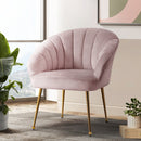 Artiss Armchair Velvet Pink Eloise-7