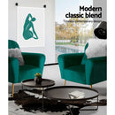 Artiss Armchair Green Velvet Caroline-5