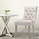 Artiss Dining Chairs Set of 2 Linen French Provincial Beige-7