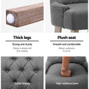 Artiss Dining Chairs Set of 2 Linen French Provincial Grey-6