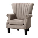 Artiss Armchair Wingback Beige Andrew-1