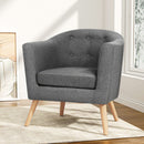 Artiss Armchair Tub Chair Grey Adora-1