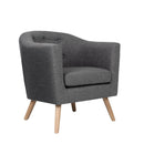 Artiss Armchair Tub Chair Grey Adora-2