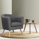 Artiss Armchair Tub Chair Grey Adora-8