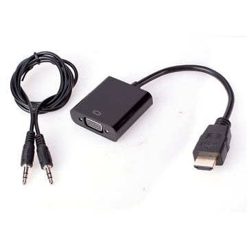 HDMI to VGA Female Adapter with 3.5mm Audio