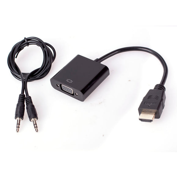 HDMI to VGA Female Adapter with 3.5mm Audio