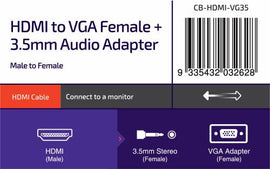 HDMI to VGA Female Adapter with 3.5mm Audio - 0