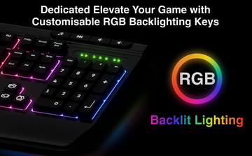 Laser RGB Gaming Keyboard with Anti-Ghosting Keys - 0