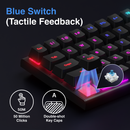 Laser Gaming Mini Mechanical Keyboard Black-4