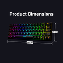 Laser Gaming Mini Mechanical Keyboard Black-6