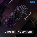 Laser Gaming Mini Mechanical Keyboard Black-7