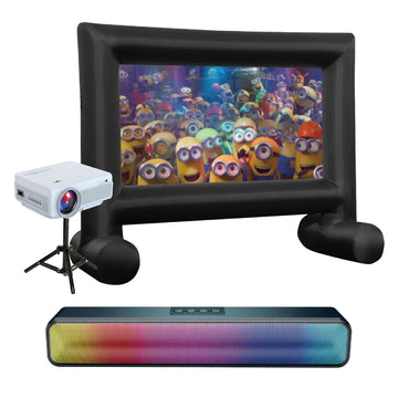 Laser 1080P Outdoor Cinema Bundle 144 Inch
