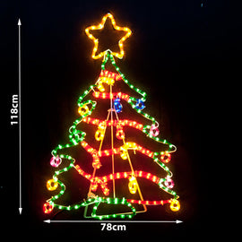Samland Christmas Tree Motif Rope Light Large 118cm Height - 0