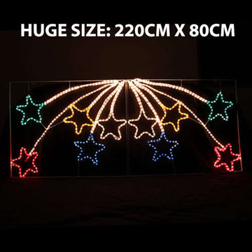 Samland Led Animated 10 Stars Motif Rope Light for Christmas 2.2m - 0