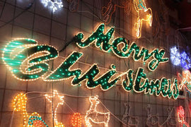 Samland 5.5m Merry Christmas Sign Led Rope Light Commercial - 0