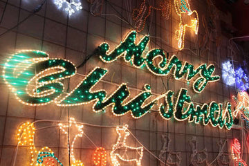 Samland 5.5m Merry Christmas Sign Led Rope Light Commercial - 0