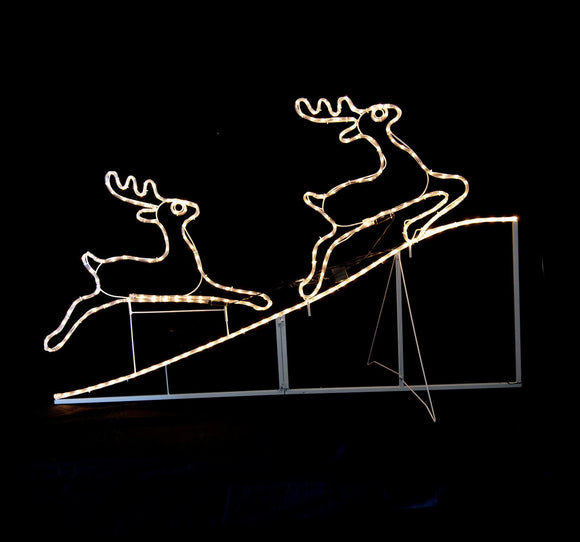 Samland Animated Running up Reindeer Rope Light for Christmas Decoration