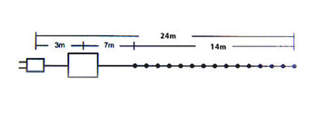 Samland 24m 200 LED Christmas Fairy Light Clear String in White