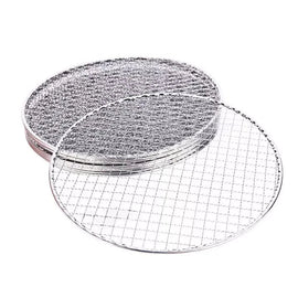 Samland 28CM BBQ Grill Mesh Fish Meat Round Net Mat Barbecue Pad for Camping - 0
