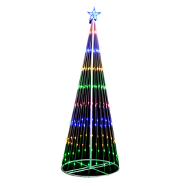 Samland Circling Led Light Christmas Tree With Star [Height: 163cm] - 0