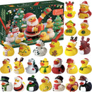 2025 Advent Calendar Christmas Ducks - 24pcs Rubber Duck Advent Calendar 24 Days of Christmas Countdown Toys for Christmas Gifts Party Favors Kids Toddlers Random Duck Gift Box-1
