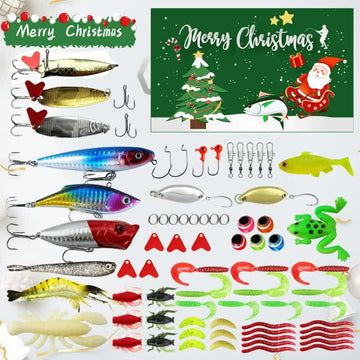 Fishing Lures Tackle Set for Fisher Men, Father, Granpa, Boys - 2025 Christmas Surprise Gift 78pcs
