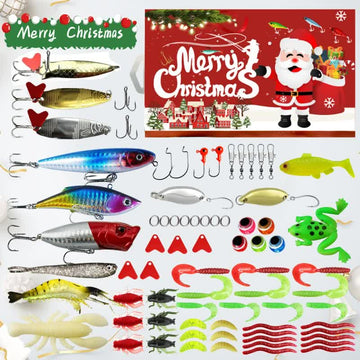 Fishing Lures Tackle Set for Fisher Men, Father, Granpa, Boys - 2025 Christmas Surprise Gift 78pcs