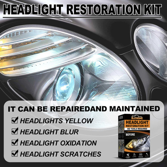 Rayhong Automotive Ceramic Headlight Repair Kit, Repair Scratches Yellow Polishing Headlight Shade Turned New Light