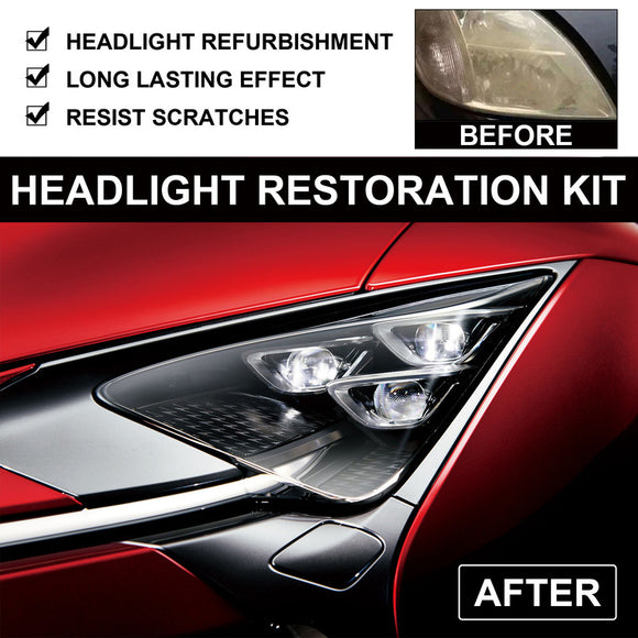 Rayhong Automotive Ceramic Headlight Repair Kit, Repair Scratches Yellow Polishing Headlight Shade Turned New Light