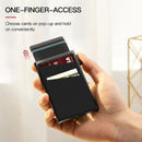 Contemporary Acrylic RFID Blocking Card Holder - Minimalist Business Wallet for Men, Automatic Pop-Up, 1pc-1
