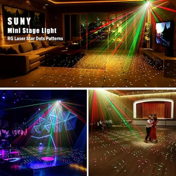 Starlight laser party light - Colorful starry sky projection effect, designed for parties and family gatherings, Christmas holiday atmosphere light | Party lighting expert | Holiday gift selection - 0