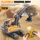 Mini Excavator Toy with Remote & App Control, High-Tech 11-Channel Alloy & Plastic Engineering Vehicle, Fun Toy for Men, Perfect Gift for Kids.-6