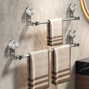 Stainless steel non-drilling towel rack, retractable bathroom suction cup storage rack, strong adhesive strong load-bearing, multi-function shower rack suitable for shower room, balcony storage, home storage god-1