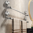 Stainless steel non-drilling towel rack, retractable bathroom suction cup storage rack, strong adhesive strong load-bearing, multi-function shower rack suitable for shower room, balcony storage, home storage god-3