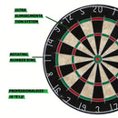 18-inch sisal dartboard, 45cm sisal round net dartboard, digital printed sisal dartboard, sisal dart set，Random 6 types of darts-7