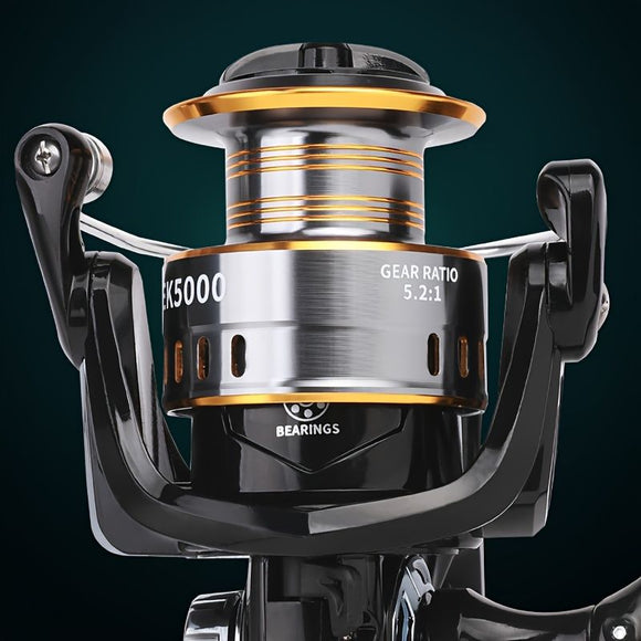 BILLINGS EK 7000 series, 5.2:1 gear ratio, maximum drag force 26LB, aluminum alloy metal line cup, spool reel, suitable for freshwater and seawater