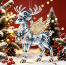 Elf Deer Party Festival 2D Acrylic Keychain Pendant – Christmas Hanging Ornament for Christmas Tree & Holiday Decor, 8cm Tall - Multi - Size A-11