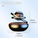 Black Solar-Powered Rotating Car Air Freshener: Space-Themed Dashboard Decor with Ocean Scent & 16 Cologne Pads-2