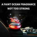 Black Solar-Powered Rotating Car Air Freshener: Space-Themed Dashboard Decor with Ocean Scent & 16 Cologne Pads-3